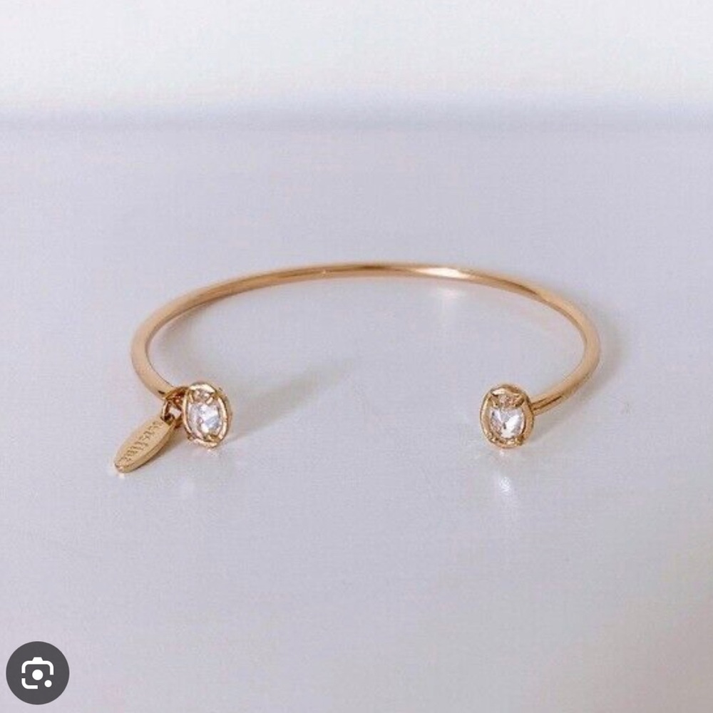Serefina crystal cuff gold 14k plated
